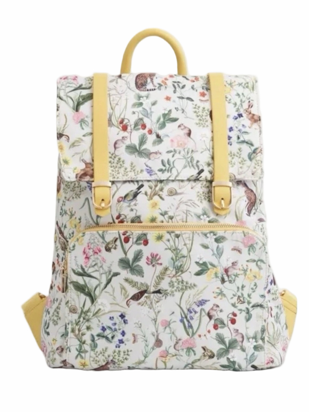 NWOT Fable England Meadow Creatures Medium Backpack Ivory Butter Yellow Fairy